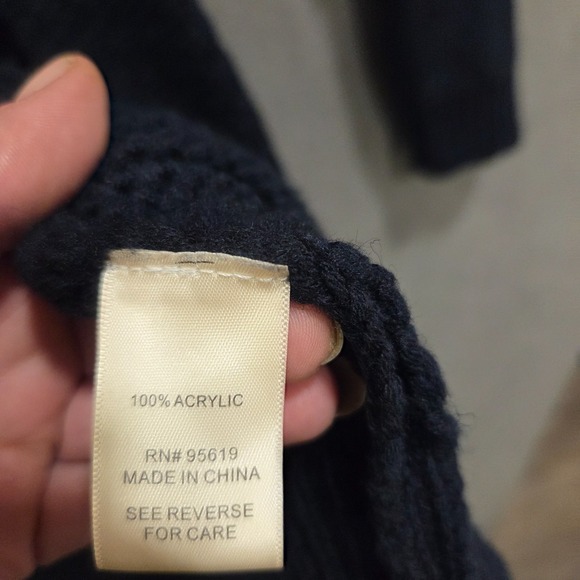 John Paul Richard Open Front Cardigan  Womens Size XLarge Blue Comfy Casual Warm - Picture 4 of 8